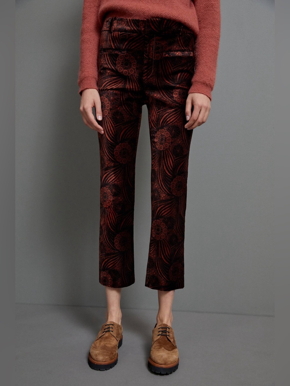 Anthropologie Essential Velvet Kick Flare Pants